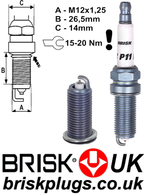 P11 Brisk Iridium Spark Plugs for Smart Fortwo