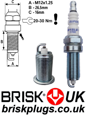 QR15LC Brisk Spark Plugs Super Electrode Performance Smart Tuning Plug 