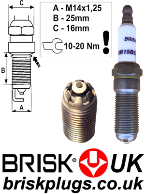 RR15BSX Brisk Racing Spark Plugs for Ford Focus ST RS direct injection