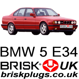 BMW e34 520i 525i 530i 535i M5 spark plug Brisk plugs uk