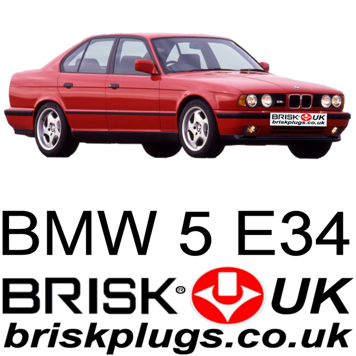 BMW 5 E34 Brisk Spark Plugs 518i 520i 525i 530i 535i 540i M5 88-97